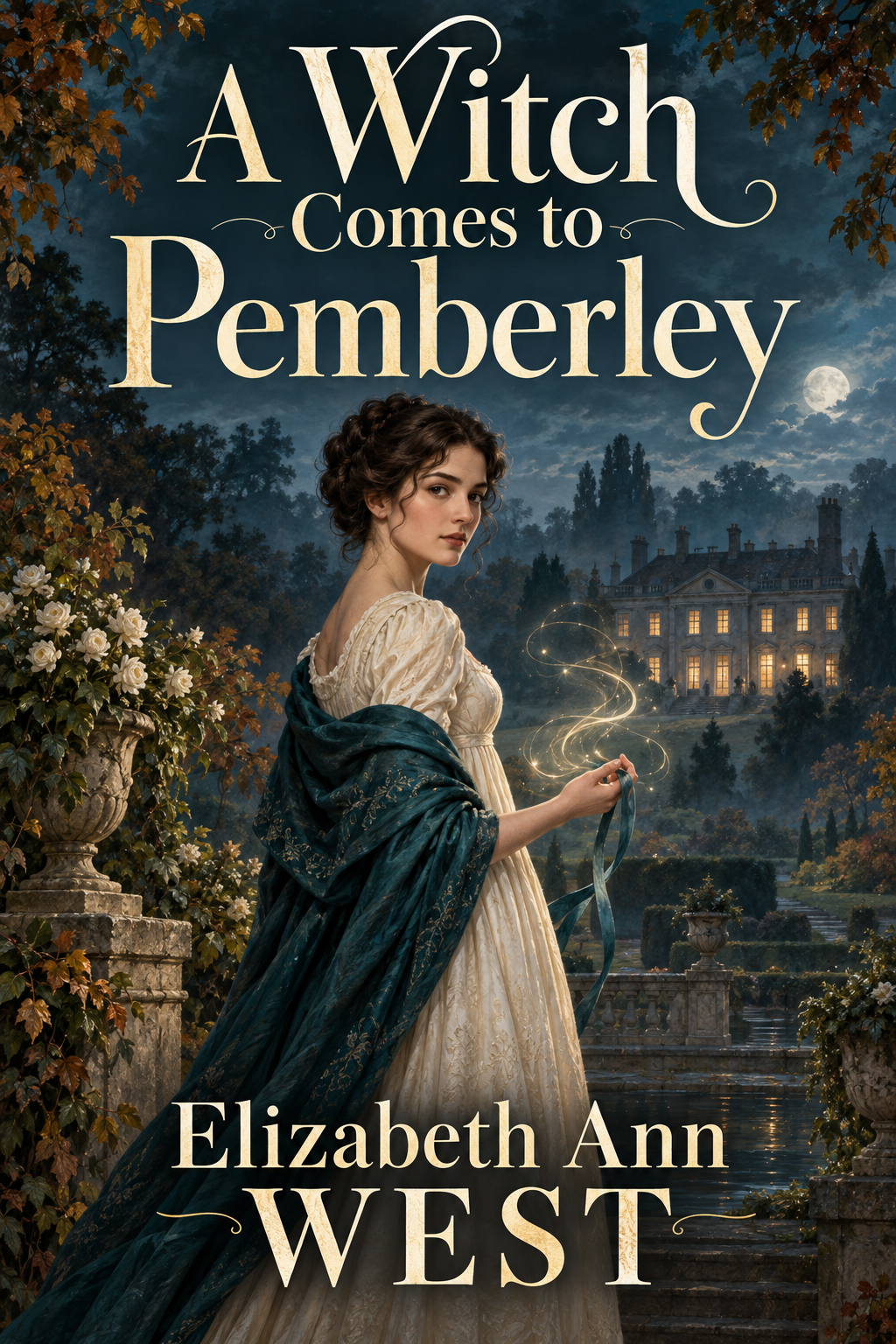 Cover of A Witch Comes to Pemberley by Elizabeth Ann West